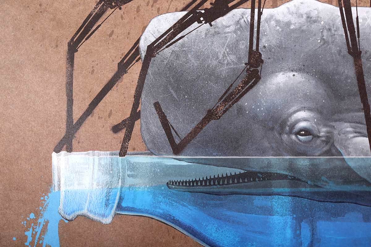 Adobe Portfolio bottle Whale cloud mechanism Ikea Art Event poster print ikea