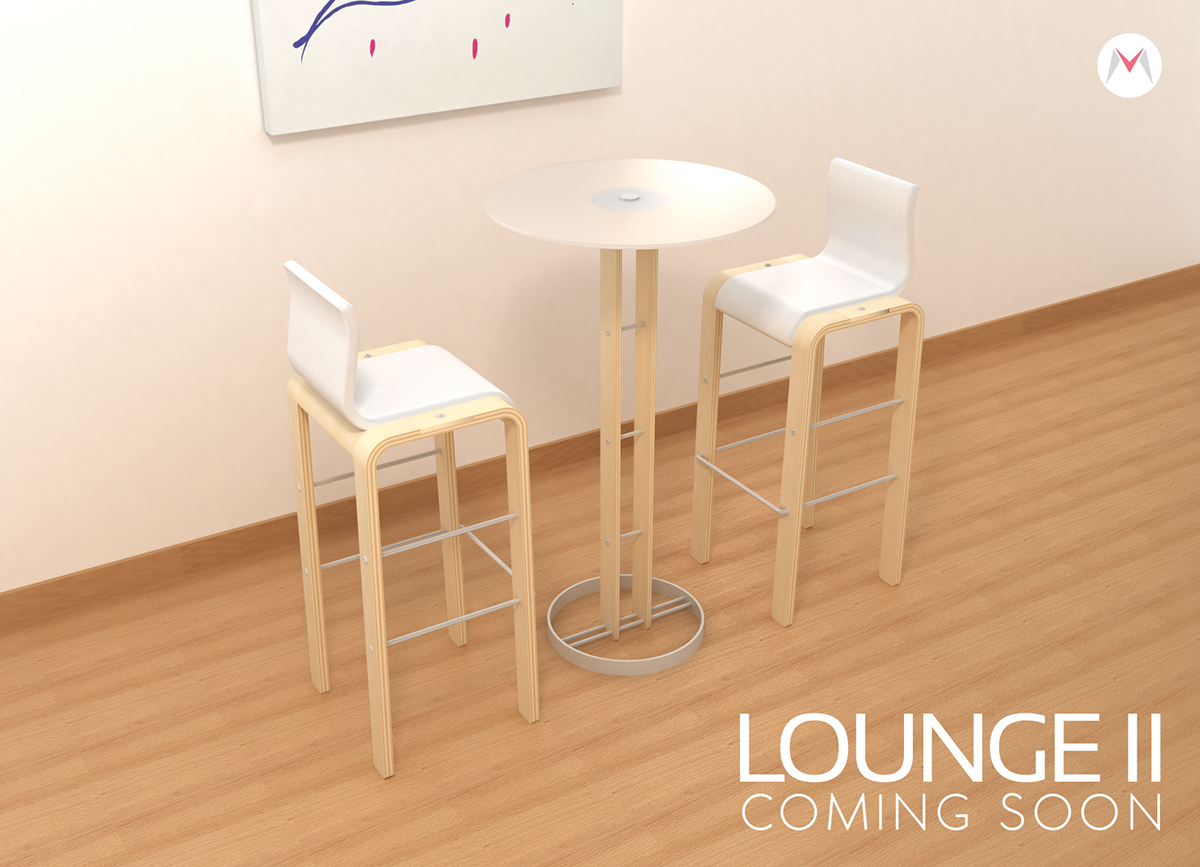 lounge table chair high top table furniture Render