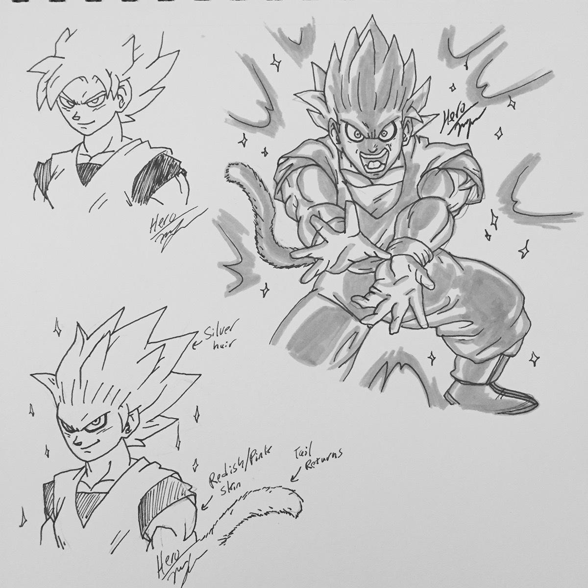 Goku Sketch - Dragon Ball Z by NerdHunterArt on DeviantArt-saigonsouth.com.vn