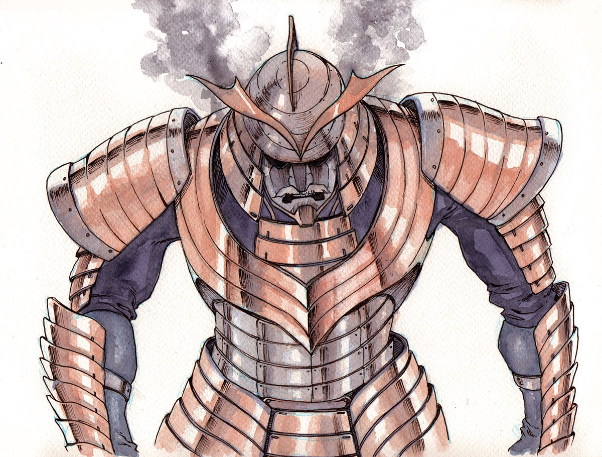 comic manga Project illust Character Original samurai anime watercolor ink traditional