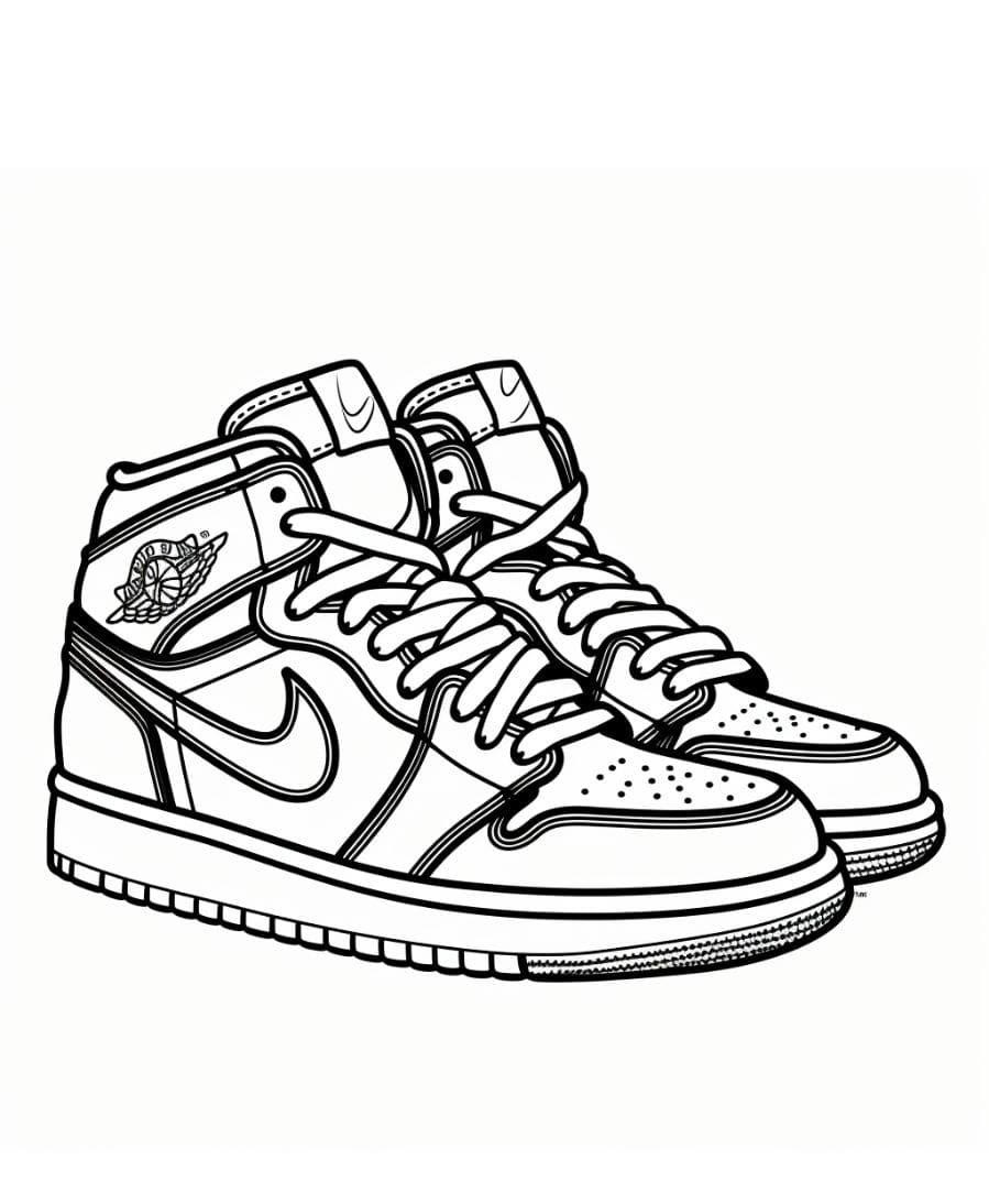 jorden sneaker Illustrator adobe shoes Outline drawings