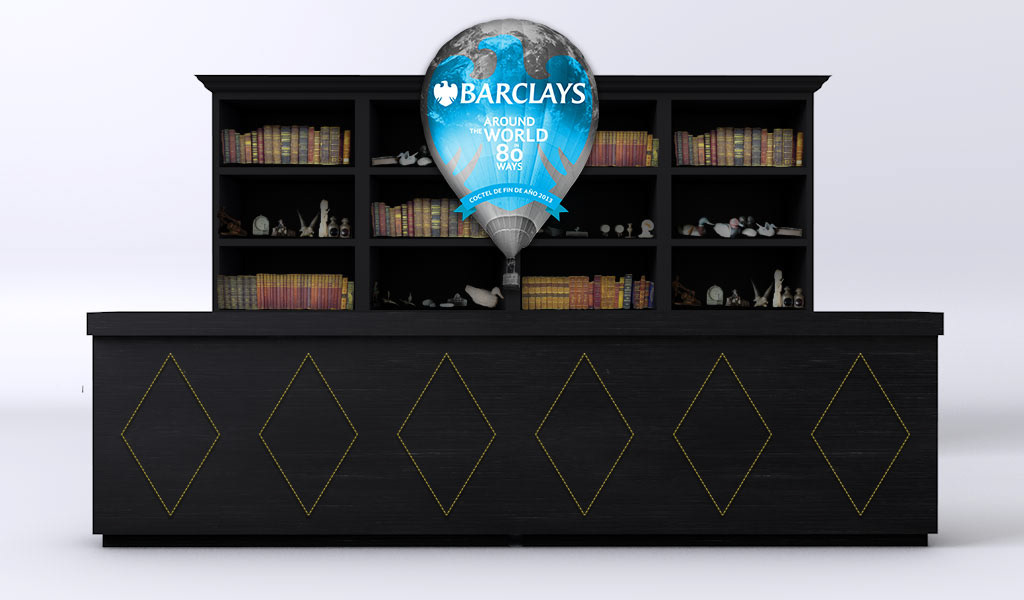 Barclays Bank new year Around the world Travel journey air balloon party cocktail Invitation bar event logo