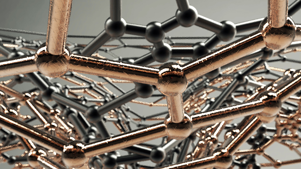 design voronoi Cell Coffee table copper metal
