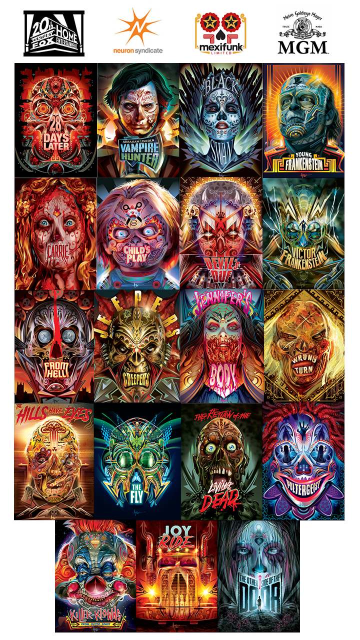 Halloween horror DayoftheDead diadelosmuertos movie art Illustrator vector art dvd cover