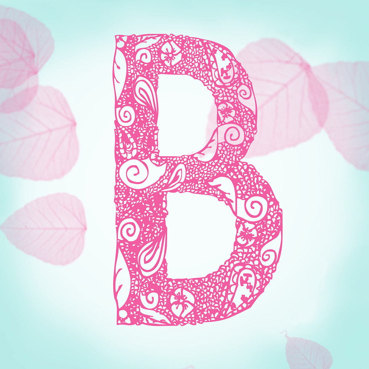 floral  futura handmade detailed font type Illustrator photoshop letters