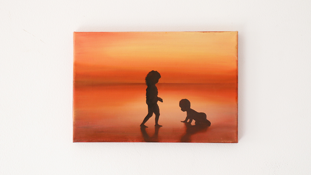 Oil Painting Silhouettes sunsets