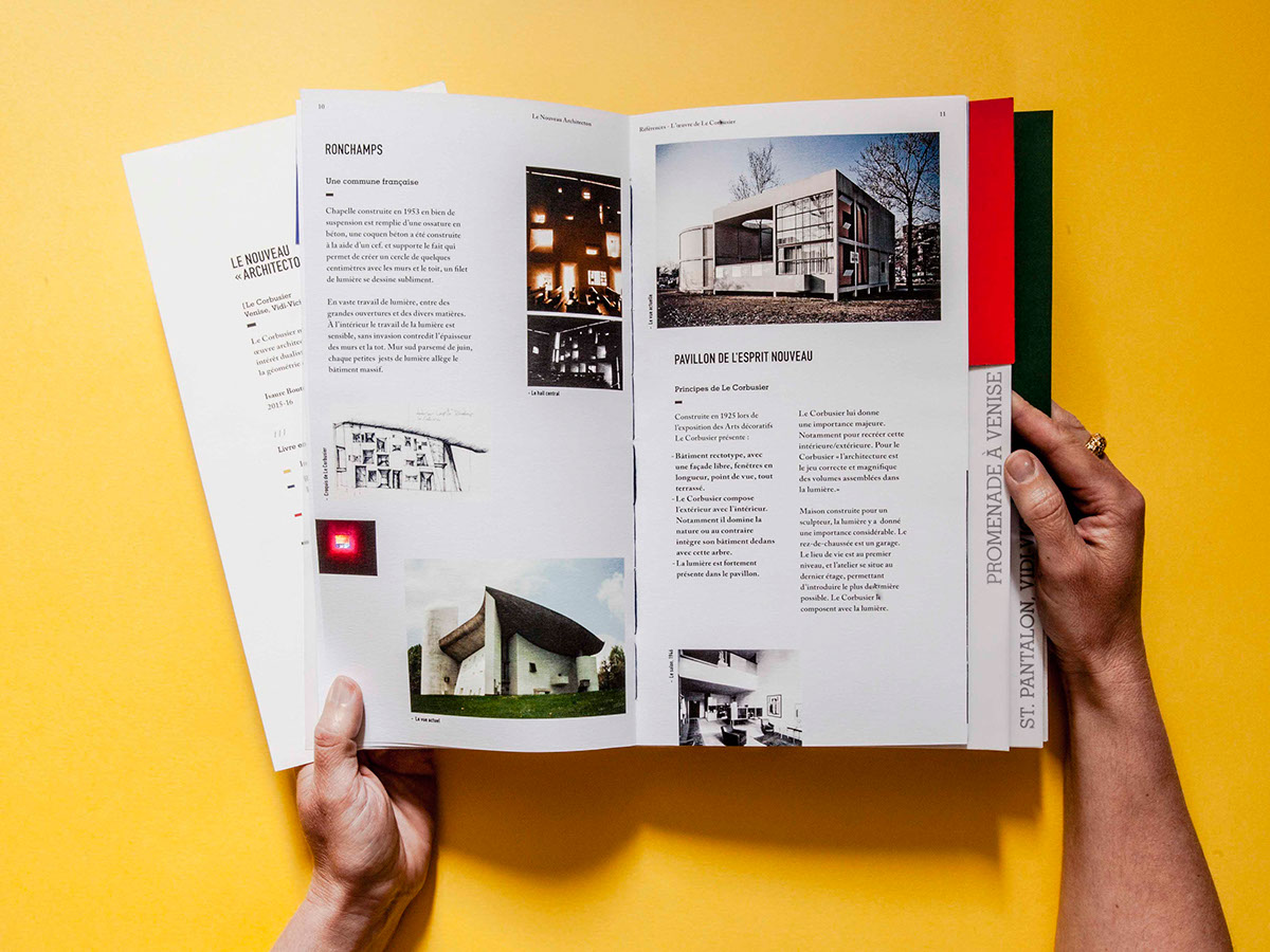 Le Corbusier vidi-vici editorial design  architecton architecture book cover editorial handmade Venice