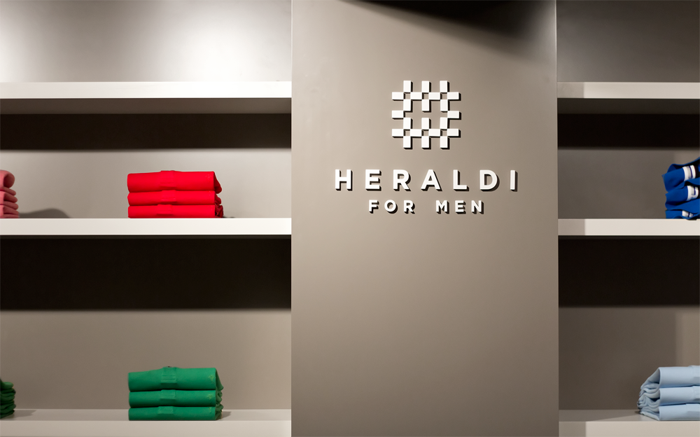heraldi  visual identity Croatia manasteriotti Zagreb sepia logo Logotype Stationery for men clothes store shop