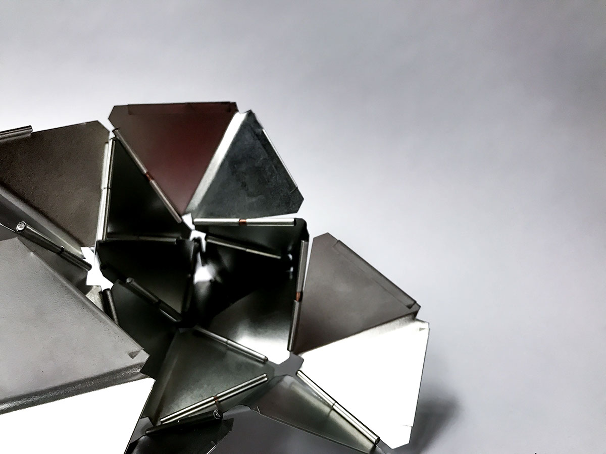 risd industrial design  aluminium Tinplate metal1 Rivet handmade hinges geometry