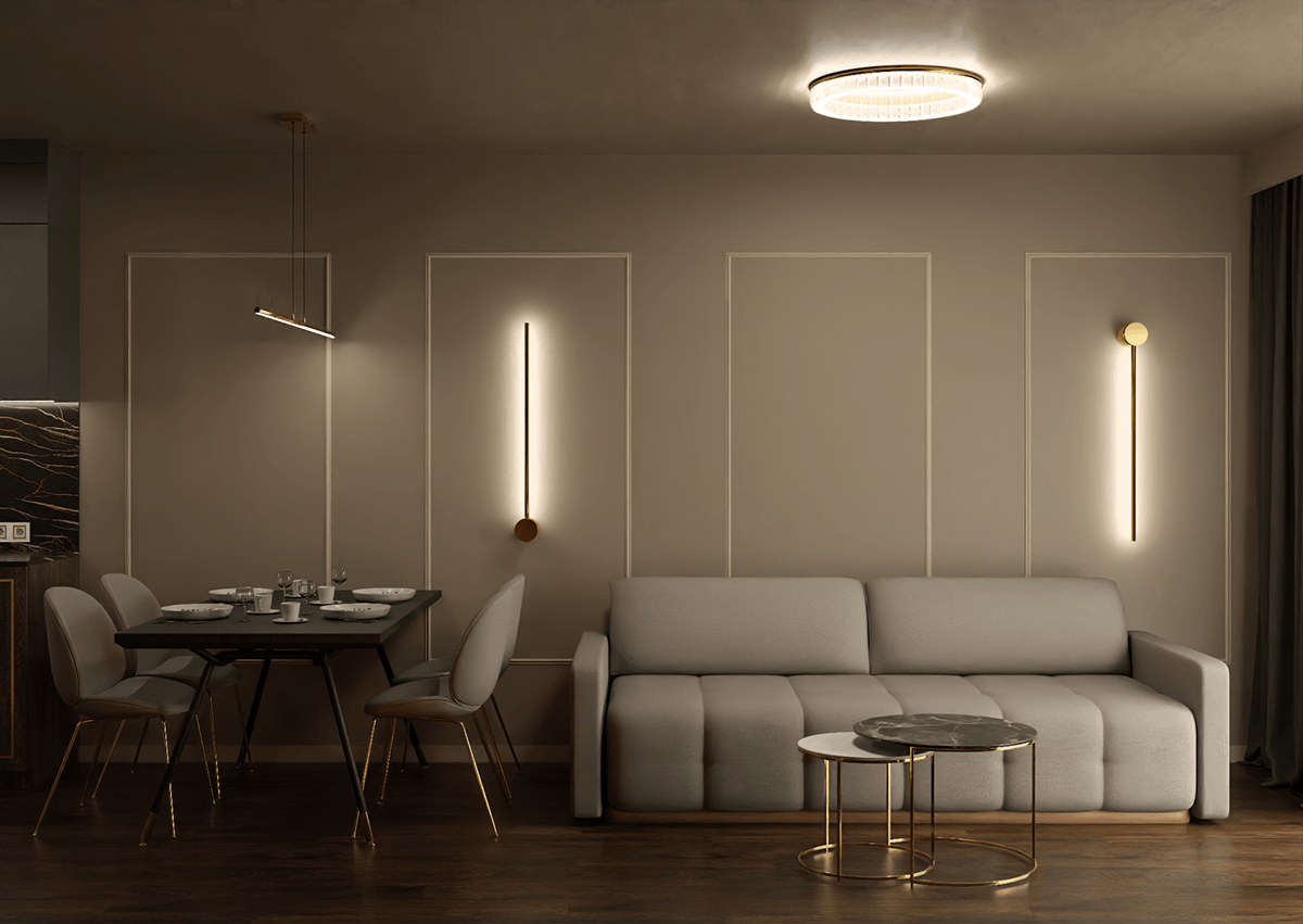 kitchen gold green neoclassical blender wallpaper Render interior design  visualization archviz