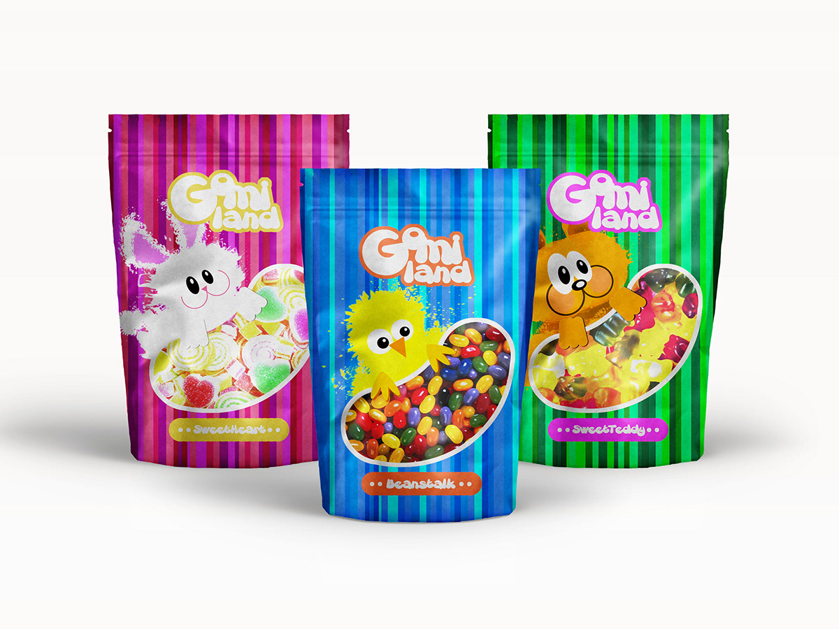 gominolas Candy packaging sweet Food  package delicious gummies bag