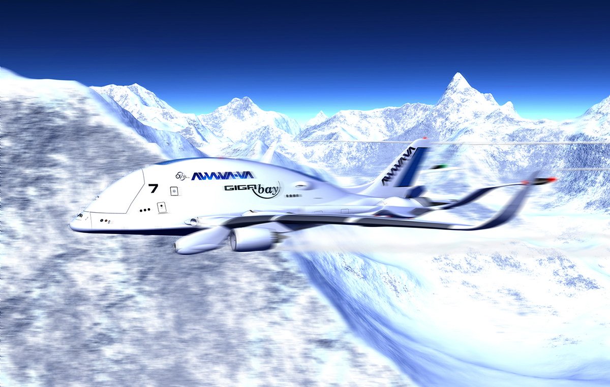 airplane concept Aerospace aeronautical industrial future green