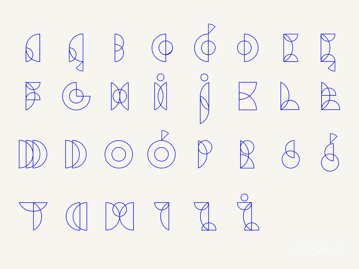 lettering type typography   font Typeface geometric bauhaus design concept graphic