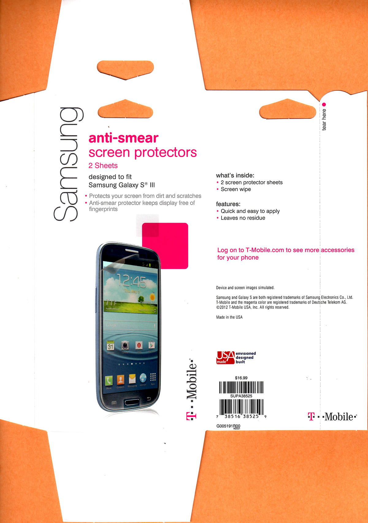 mobile spot color pantone print production dieline att verizon T-Mobile foil PMS QR Code apple droid Samsung galaxy
