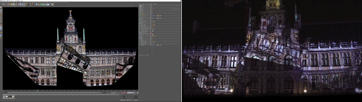 Adobe Portfolio video mapping winter in antwerpen cinema 4d video design content creation after effects