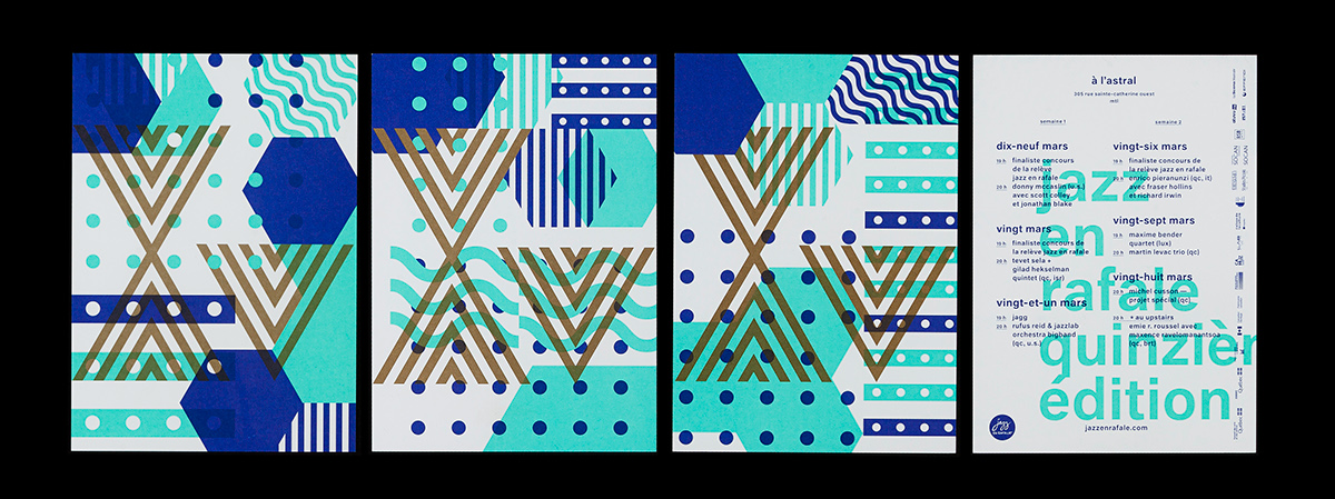 jazz geometry minimal abstract colour festival brochure flyer movement Event Branding