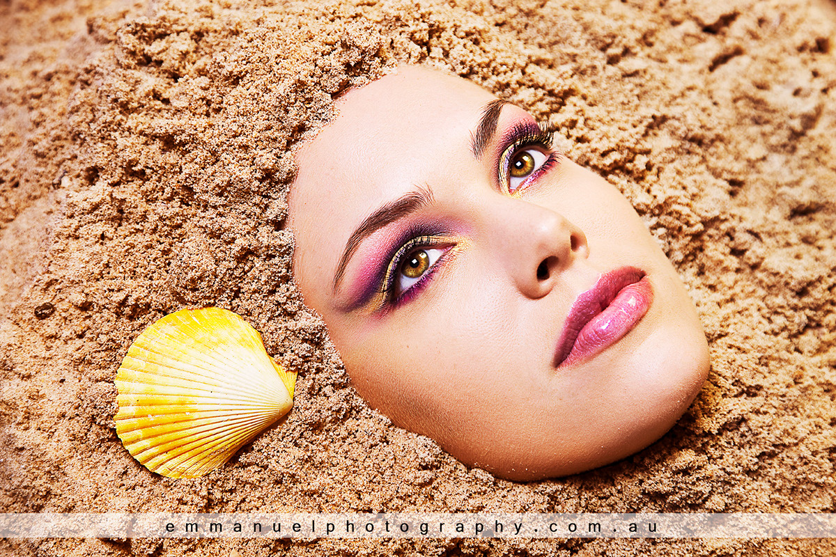 beach sand beauty beached makeup blue orange purple lips texture dust vestal magazine