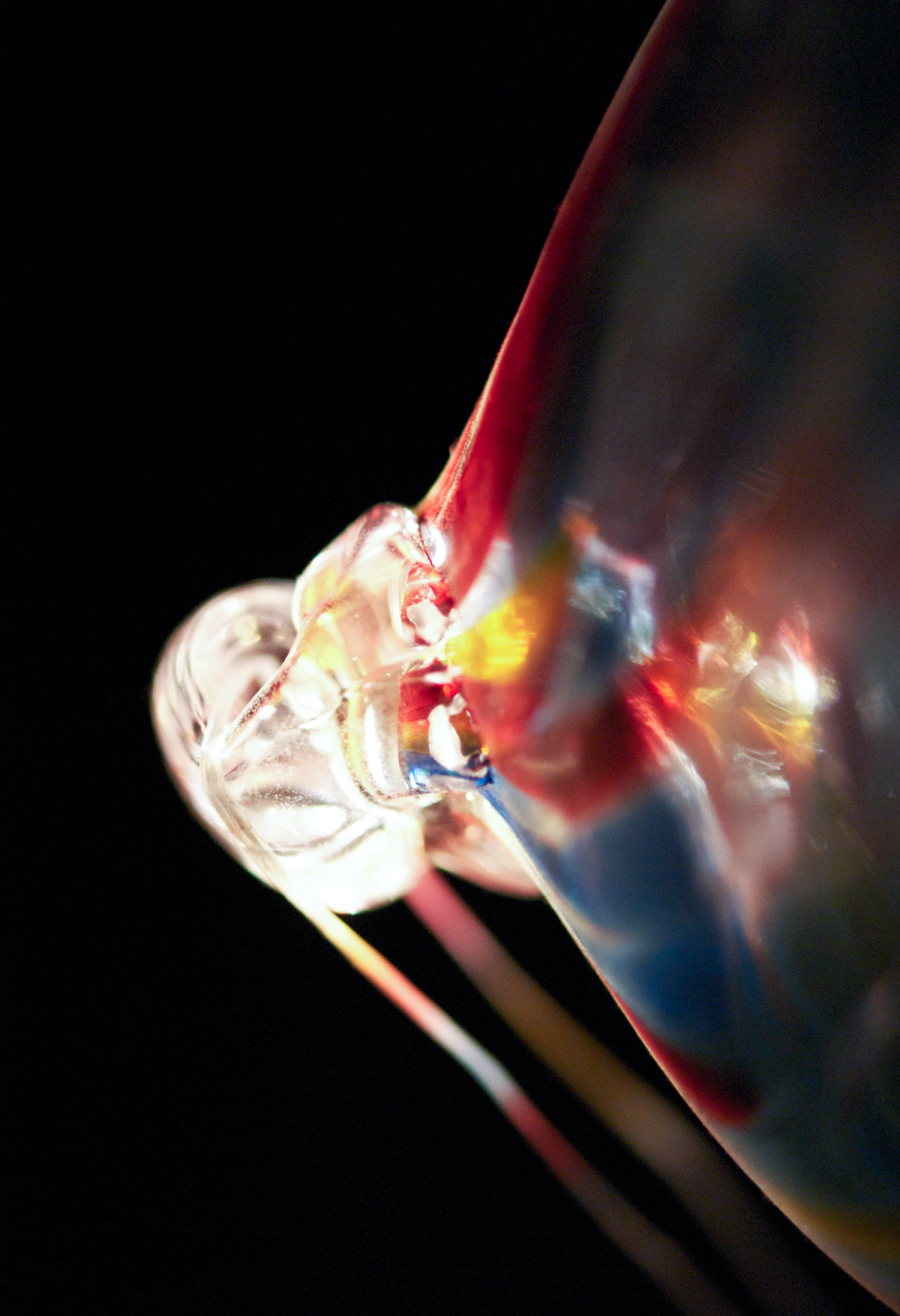 glass globe light glow doll beads abstract shadow