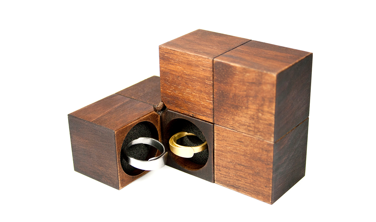 Jewellery box ringbox wood klotz jewelry gerlinde gruber kopfloch packaging design Proposal Engagement Ring box Jewel Case austria
