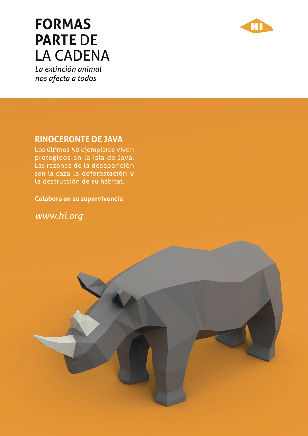 3D 3d printing campaign ong animales Animales en peligro extinción naturaleza cinema 4d posters Campaña animals endangered dinamic logo logo