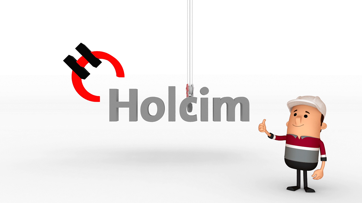 Holcim cement Brand Design saleforce 3D MoGraph animatic