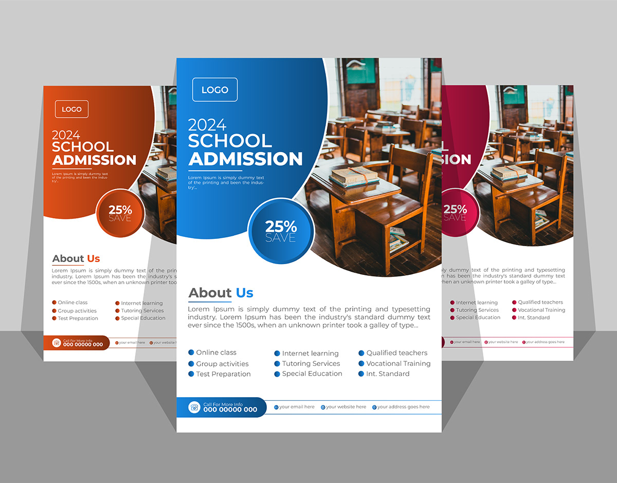 school college University admission flyer Flyer Design flyer template brochure Social media post burgr