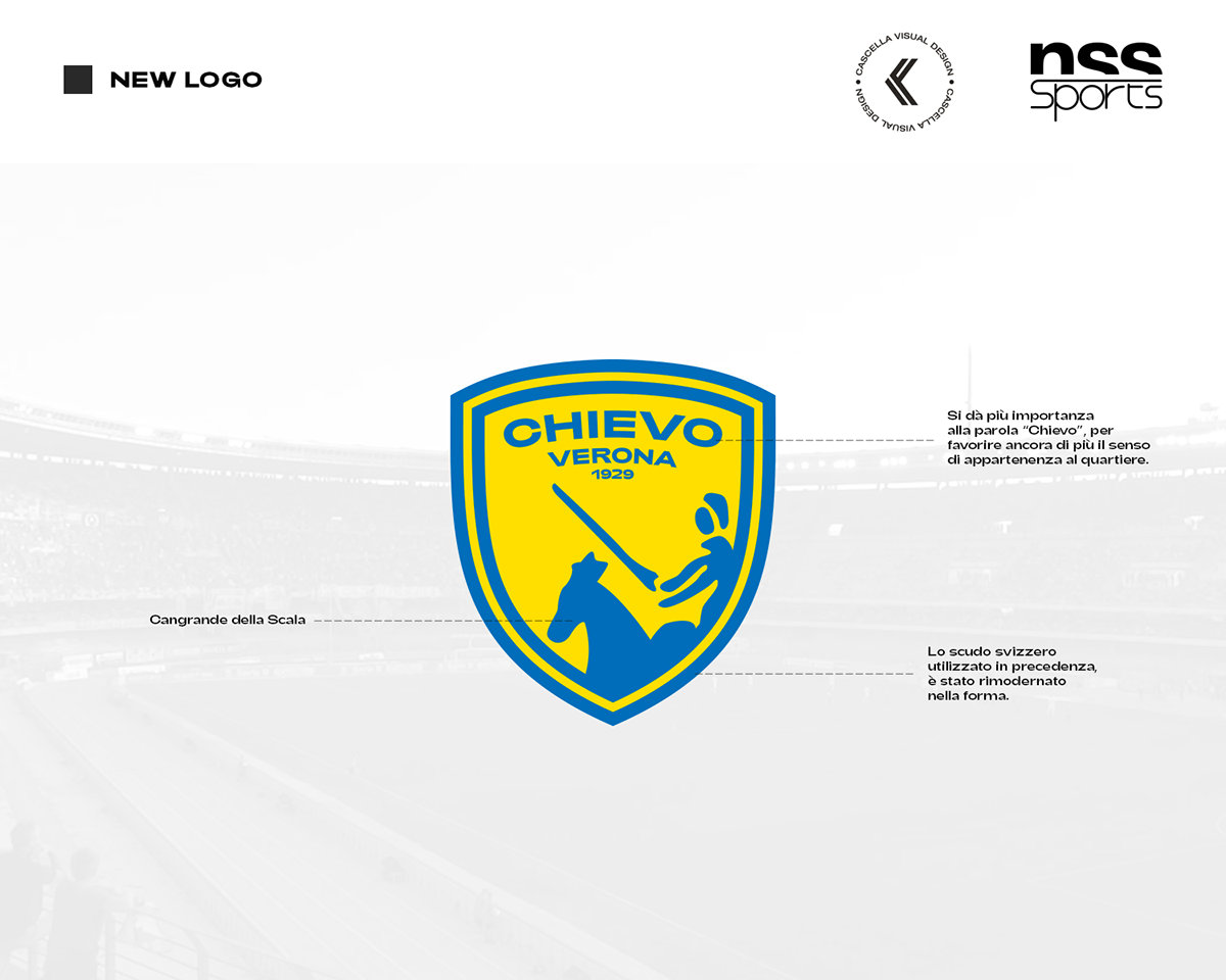 chievo verona chievoverona Rebrand brand football calcio Serie A kit logo