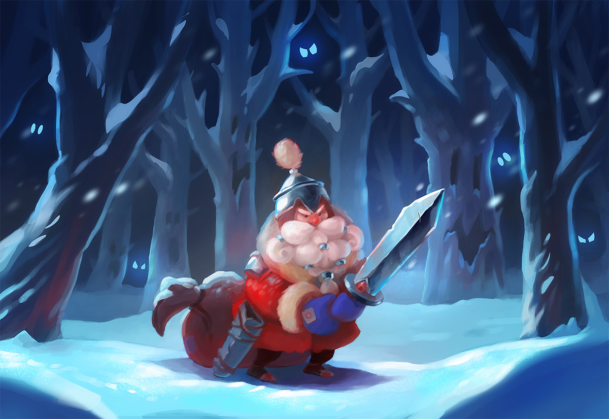 Santa Claus Christmas fantasy knight winter belarus artist thumbnails Character