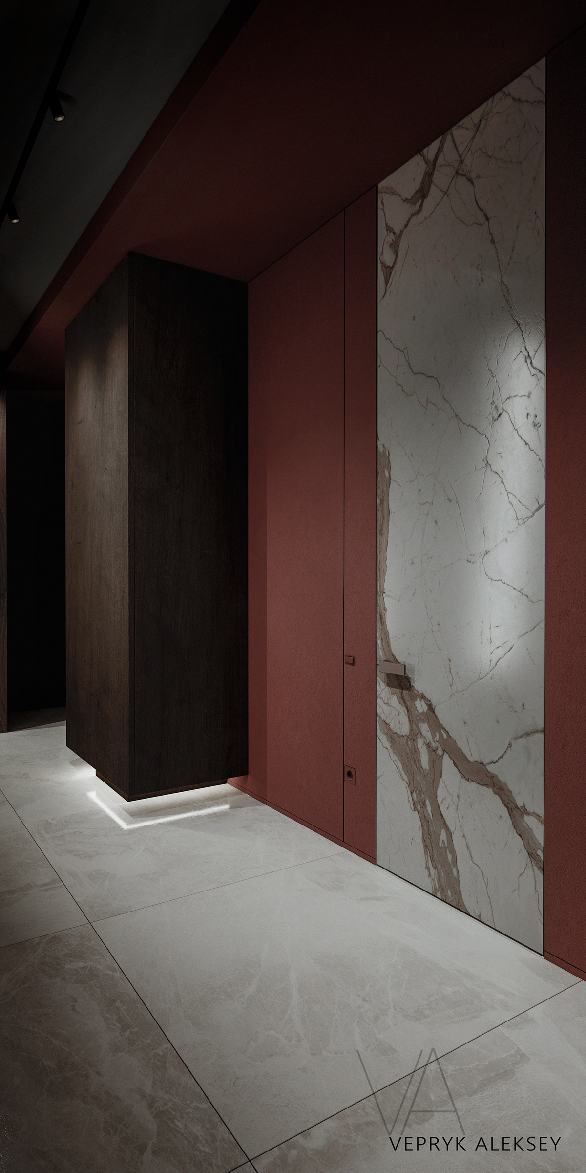 визуализация цифровое искусство рендер  3d interior doors minimalism