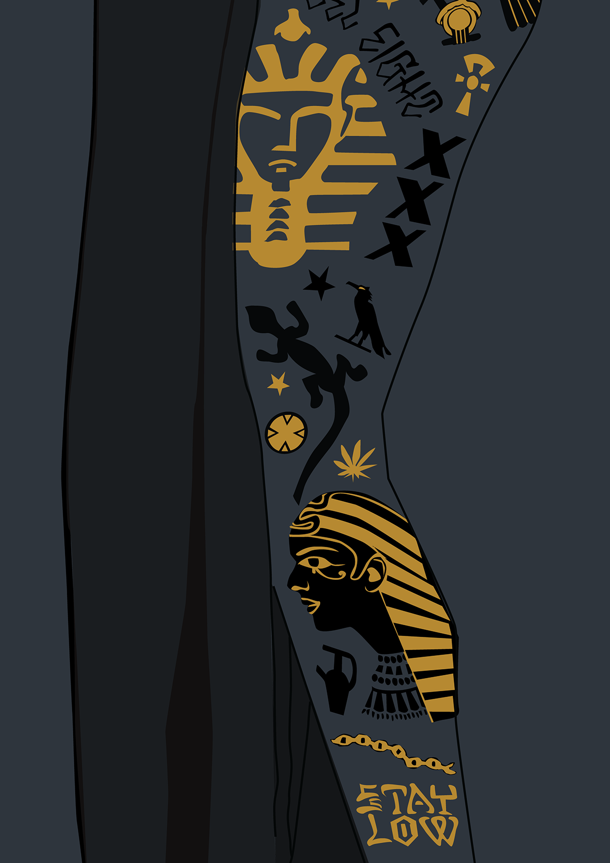 egypt egyptian girl tattoos symbols anubis mask naked rebel8 TALES history dog Cat bird star