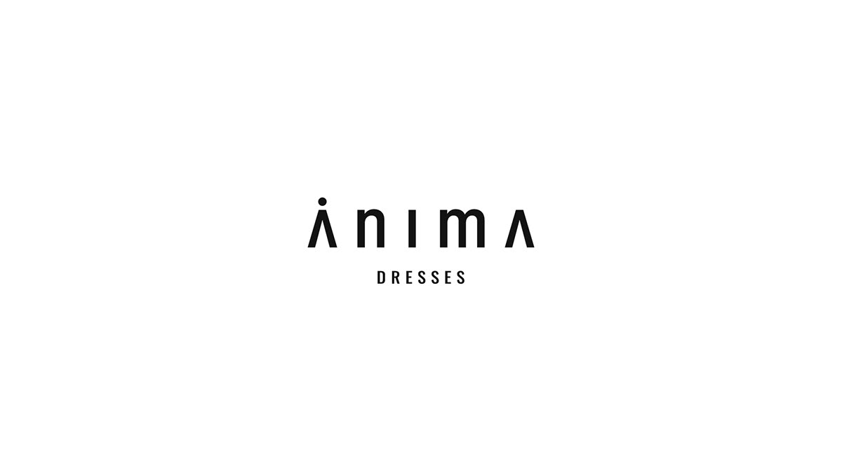 Anima is a women clothing brand. Woman silhouette as a first letter