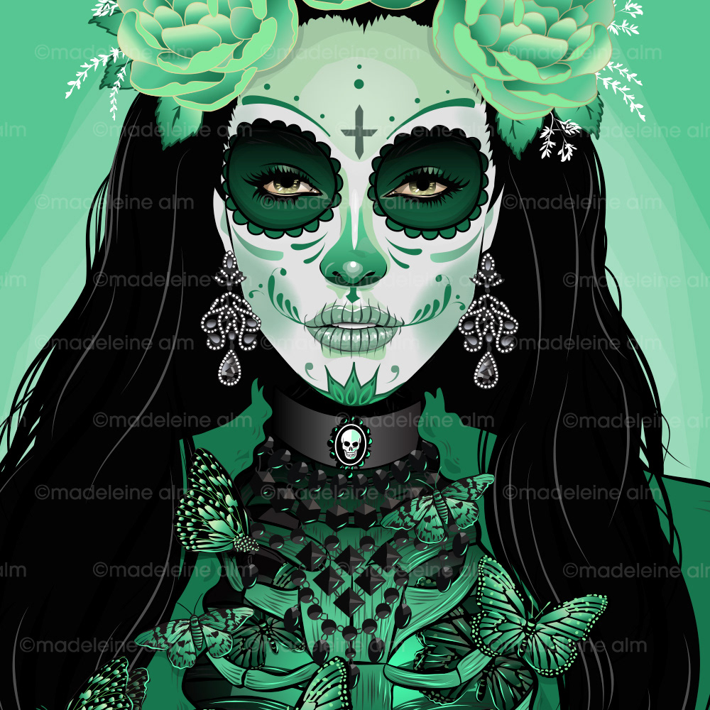 dia de los muertos day of the dead beauty crawlers crawlies moth butterfly skull crows Flowers wilted rose bugs life Muerta