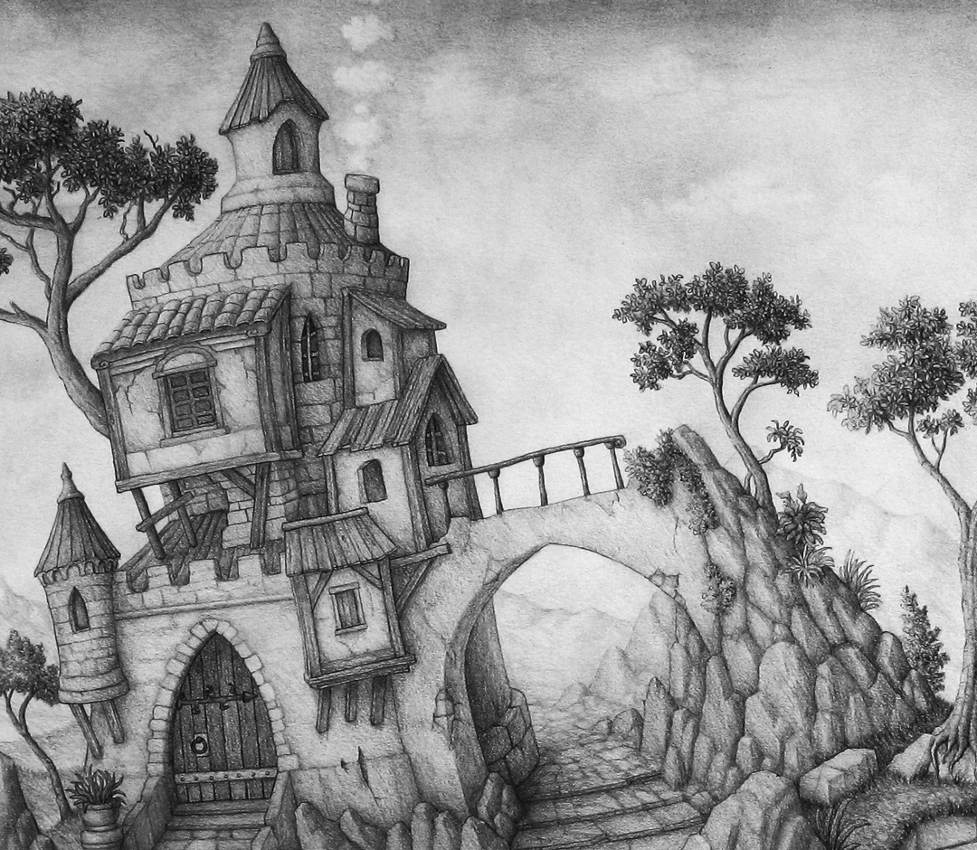 Castle drawing I've done recently, probably could fit some fantasy world ✨  : r/FantasyArt