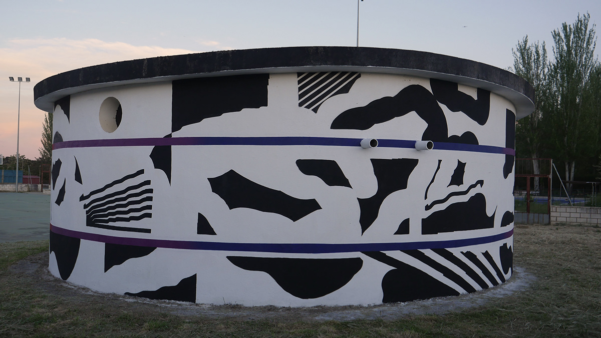 Muralism abstract urban art Minimalism muro crítico extrema y dura vortice
