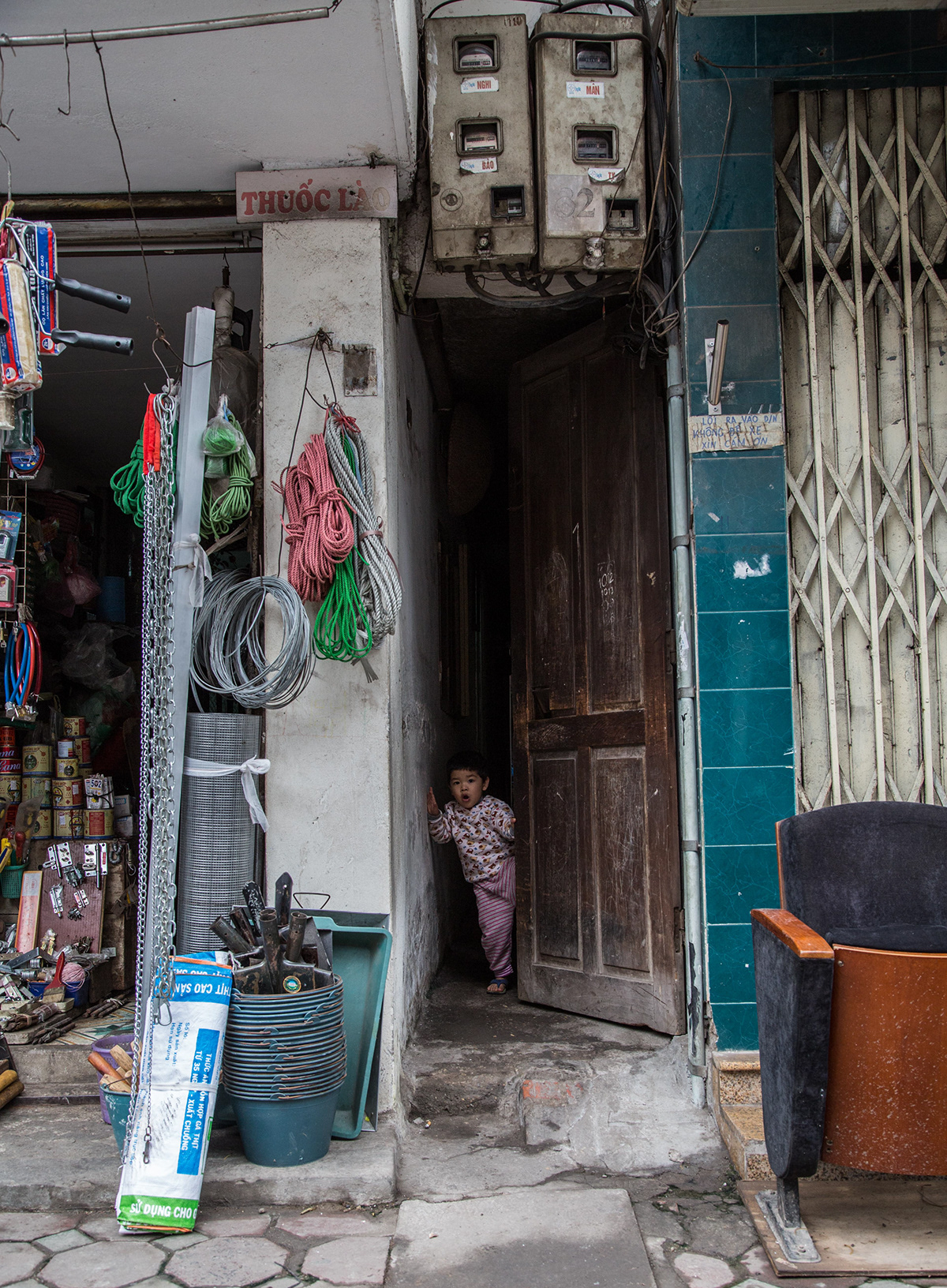 Street house cramped hanoi vietnam people