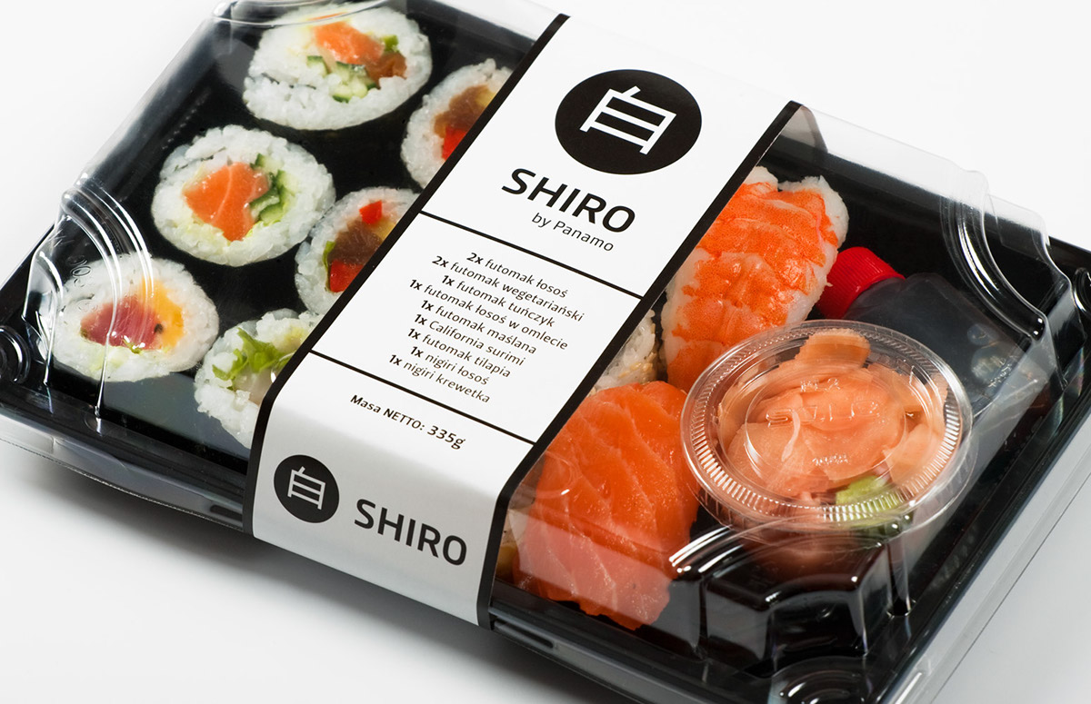 brand identity logo leaflets restaurant Sushi japanese kuro shiro black White