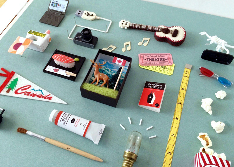 ILLUSTRATION  New York Times hine mizushima Miniature collage handmade art Canada advertisement craft