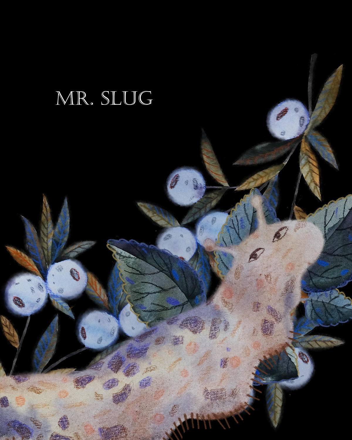book bookillustration Caterpillar children illustration flatillustration forest mushroom Nature snail watercolor