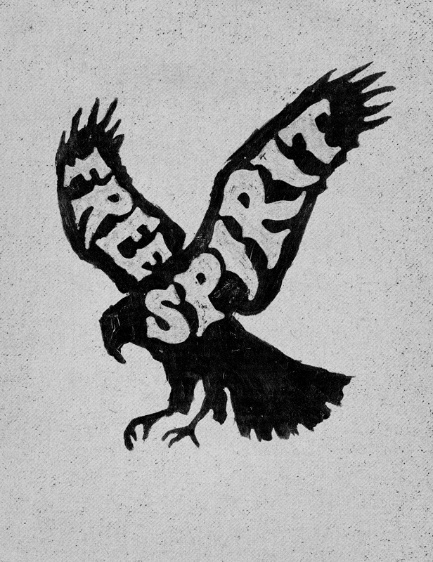crow little mountain bird hand drawn screen printing vintage shirt design