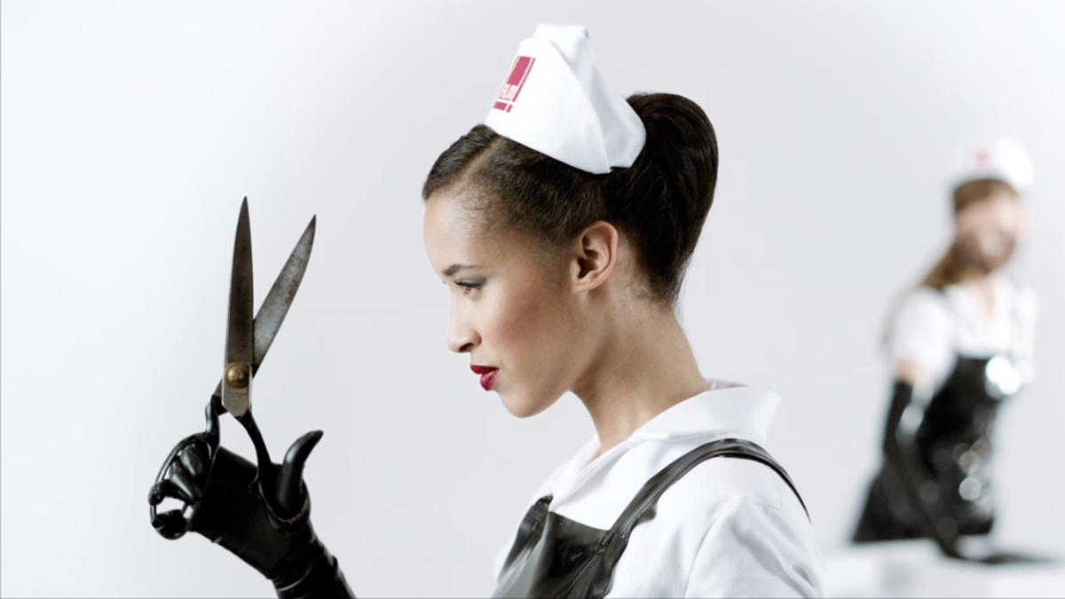 Adobe Portfolio models women factory surrealism latex nurses Film4 Frightfest Style
