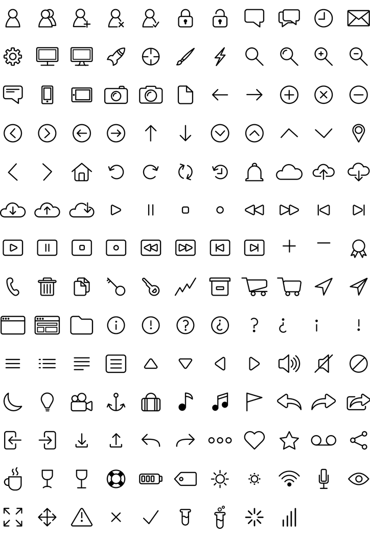 Web user interface design icons icon set EPS png mobile