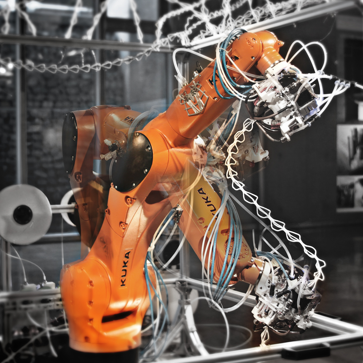 robotics Kuka robot 3d printing abs Self-supporting Structure digital fabrication digital tectonics Autonomous Fabrication Digital Craftsmanship