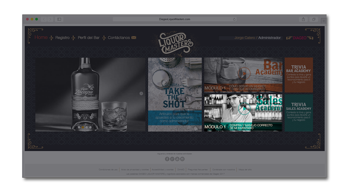 loyalty liquor Web Design  Web on-trade bar masters Loyalty Program