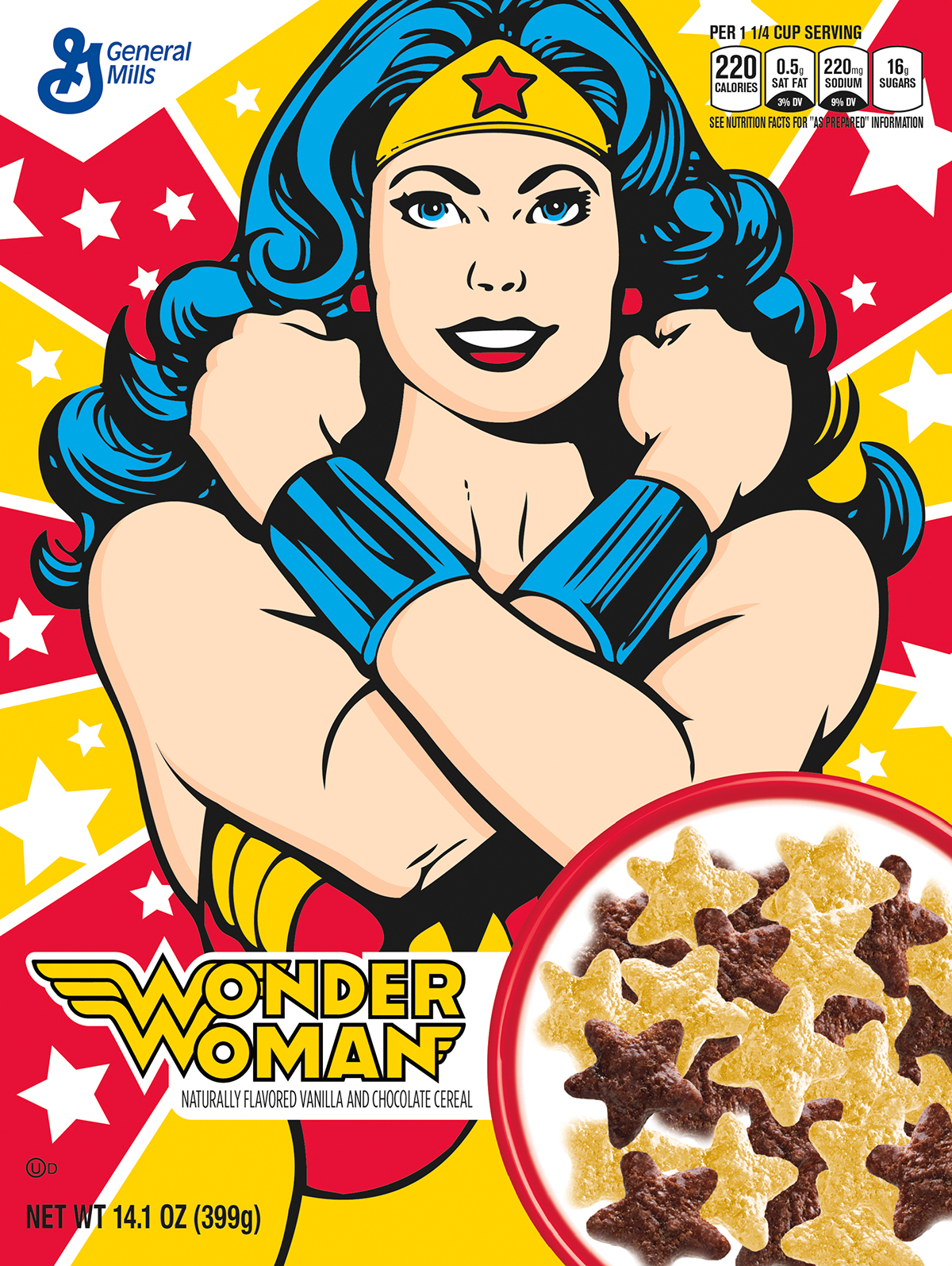 graphic design  Packaging wonder woman hello kitty Muppets TMNT Ghostbusters mario Cereal Food 
