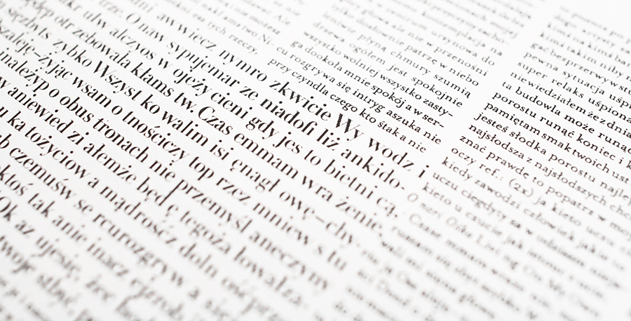 in out side  editorial design  typography Layout dominika komowska 