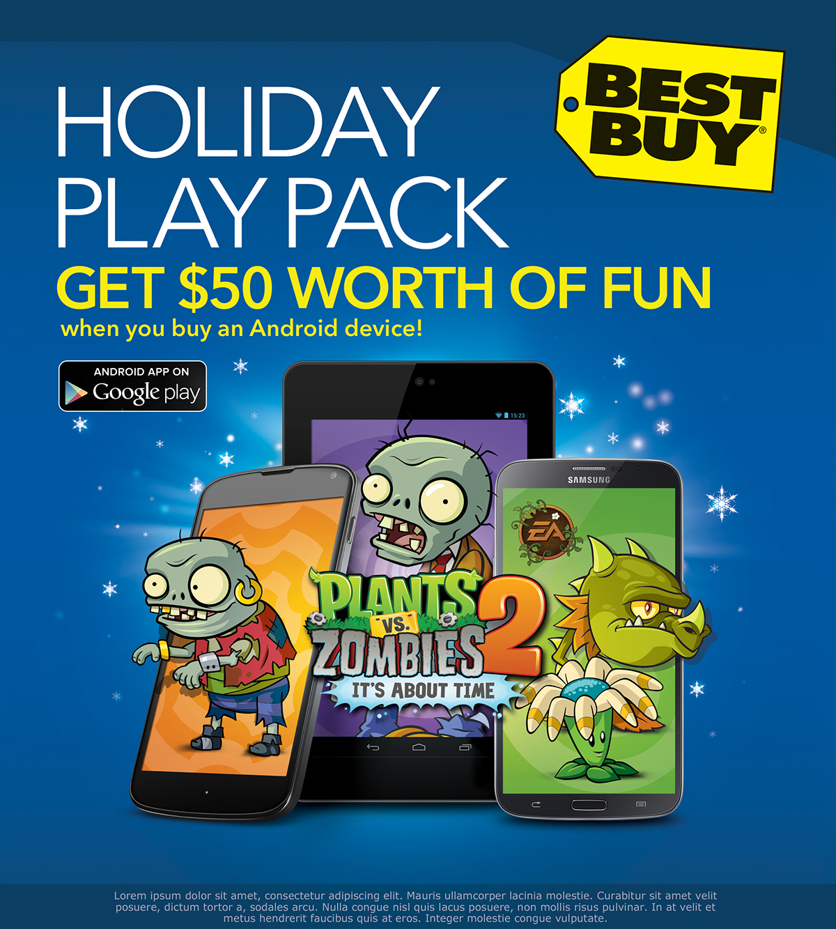 pop cross promotion plants vs zombies best buy ads