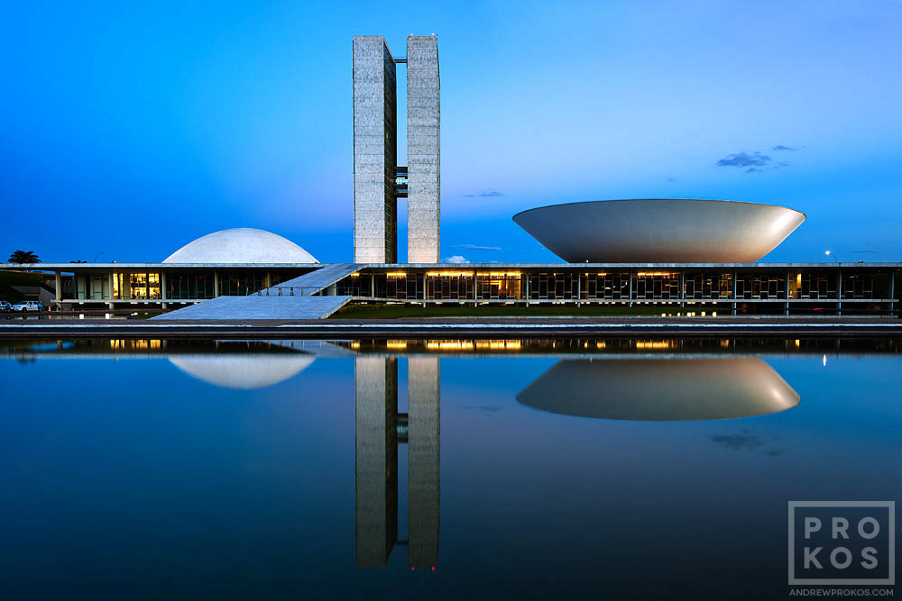 Oscar Niemeyer Andrew Prokos architecture brasilia Brazil editorial famous fine art night Photography 