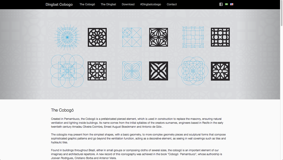 Adobe Portfolio design pattern dingbat type cobogó recife lambe-lambe