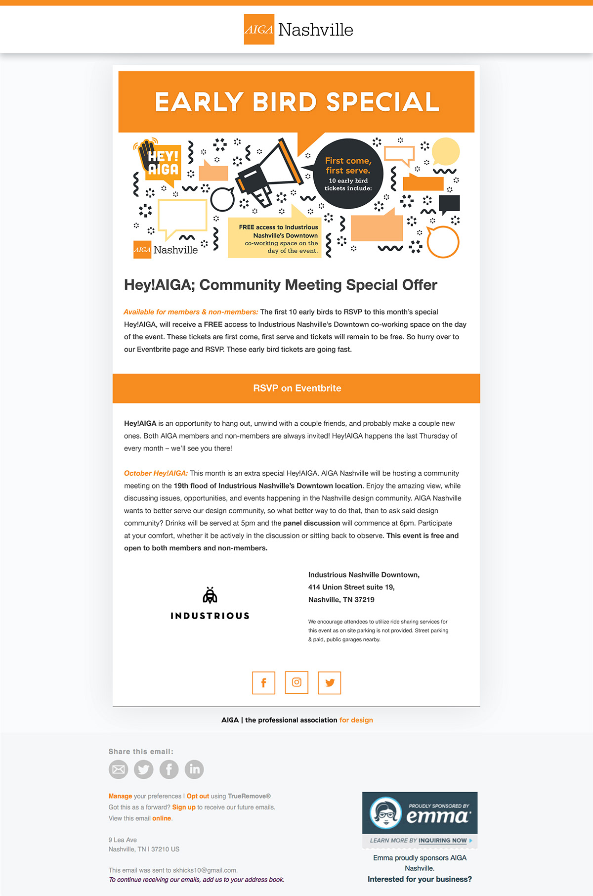 graphic design  Email Design Web Design  branded marketing   Advertising  aiga nashville aiga design community