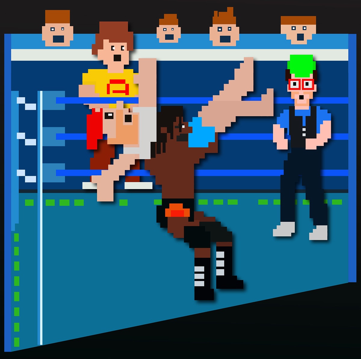 8bit pixel artist Pixel art pixel NES Nintendo Derrick Aviles digital social media WWE podcast Wrestling WWF ecw WCW
